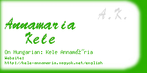 annamaria kele business card